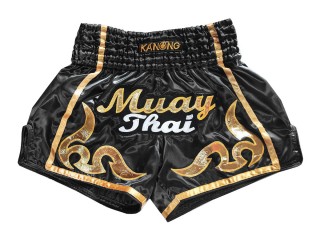 Kanong Retro Kickboxing Shorts : KNSRTO-232-Black