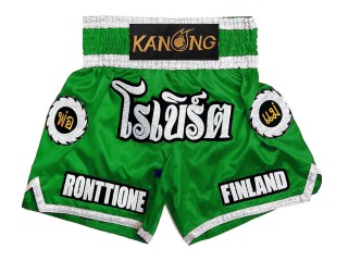 Custom made Muay Thai Shorts : KNSCUST-1242-Green