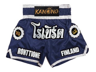 Custom Kick boxing Shorts : KNSCUST-1242-Navy