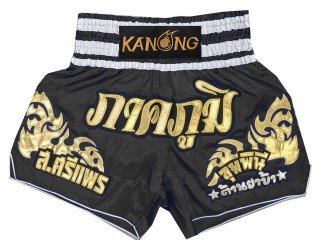 Customizable Muay Thai Shorts : KNSCUST-1249-Black