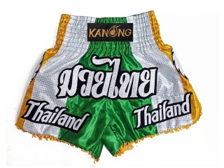 Custom made Muay Thai Shorts : KNSCUST-1252-Green