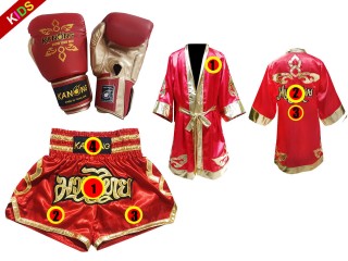 Kanong Customized Boxing Set for Kids (7-13 years old) : Red