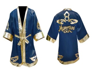 Customize Kids Boxing Robe : Navy Lai Thai