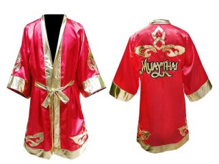 Customize Kanong Boxing Fight Robe : Red Lai Thai