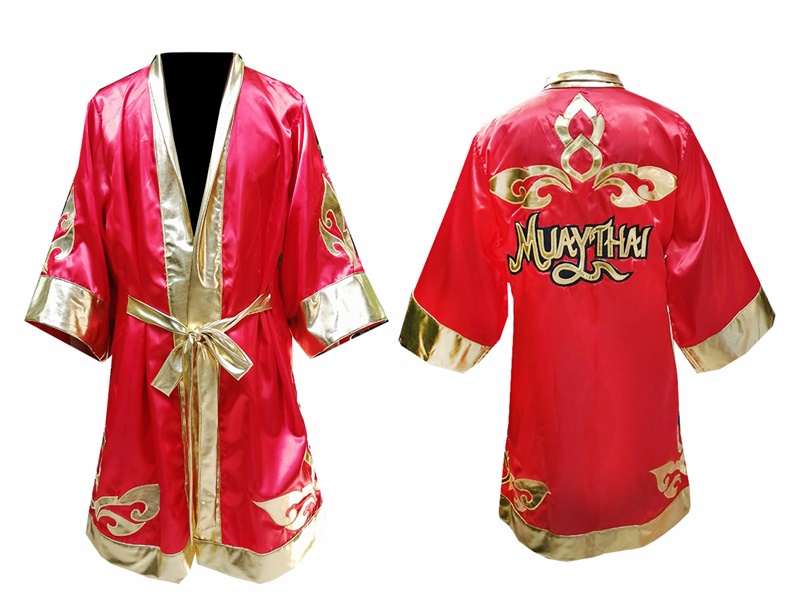Kanong Custom Boxing Robe : Red Lai Thai