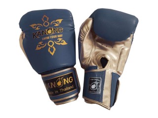 Kanong Kids Fight Gloves for Boxing : Thai Power Navy/Gold