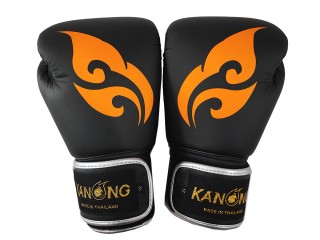 Kanong Boxing Gloves - Microfiber : Thai-Wing-Black