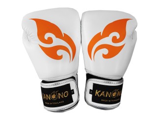 Kanong Boxing Gloves - Microfiber : Thai-Wing-White