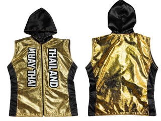 Personalised Boxing Jacket : KNHOD-004-Gold-Black