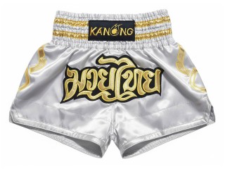 Kanong Kickboxing Shorts : KNS-121-Silver