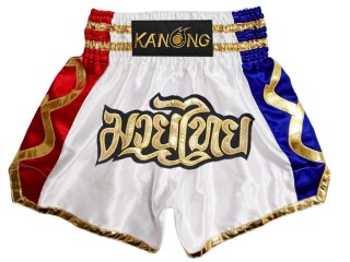 Kanong Kickboxing Shorts : KNS-141-White