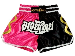 Kanong Kickboxing Shorts : KNS-143-Pink-Black