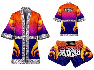 Boxing Kits - Personalized Boxing Robe and Kickboxing Shorts : SET-507