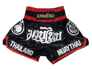 Kanong Kickboxing Fight Shorts : KNS-118-Black