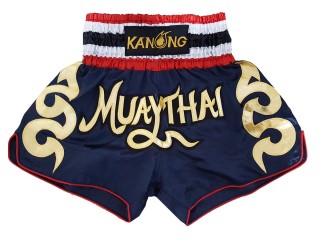 Kanong Kickboxing Fight Shorts : KNS-120-Navy