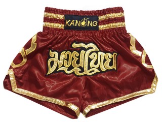 Kanong Kickboxing Shorts : KNS-121-Maroon