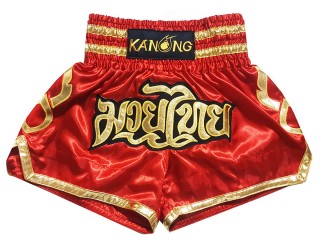 Kanong Kickboxing Shorts : KNS-121-Red