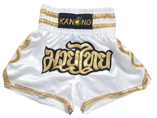 Kanong Kickboxing Shorts : KNS-121-White