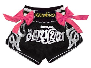 Kanong Kick boxing Shorts : KNS-127-Black