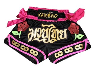 Kanong Kick boxing Shorts : KNS-129-Black