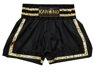 Kanong Kick boxing Shorts : KNS-140-Black-Gold