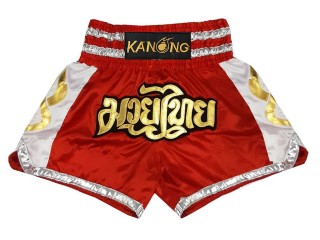 Kanong Kick boxing Shorts : KNS-141-Red
