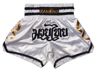 Kanong Fight Shorts : KNS-143-White
