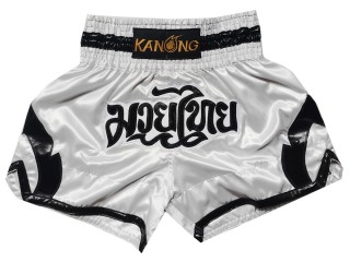 Kanong Fight Shorts : KNS-144-White