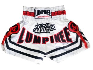 Lumpinee  Kickboxing Fight Shorts : LUM-036-White