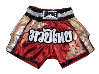 Lumpinee Kickboxing Fight Shorts : LUM-043-Red