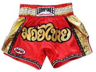 Lumpinee Kick boxing Fight Shorts : LUM-045-Red