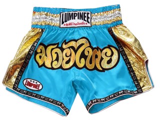 Lumpinee Kick boxing Fight Shorts : LUM-045-Skyblue