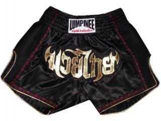 Lumpinee Retro Kick boxing Fight Shorts : LUMRTO-003-Black