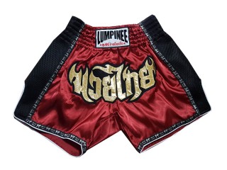 Lumpinee Retro Kick boxing Fight Shorts : LUMRTO-003-Maroon