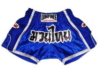 Lumpinee Retro Kick boxing Fight Shorts : LUMRTO-005-Blue