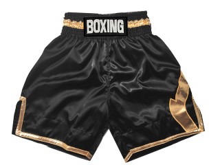 Customizable boxing shorts : KNBSH-036-Black-Gold