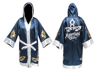 Kanong Custom Boxing Robe : KNFIR-143-Navy