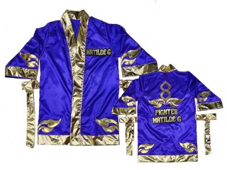 Customize Kanong Boxing Fight Gown : KNFIRCUST-001-Blue