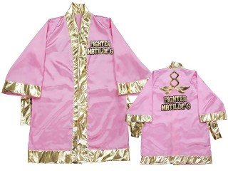 Customize Kanong Boxing Fight Robe : KNFIRCUST-001-Pink