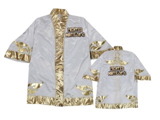 Customize Kanong Boxing Fight Robe : KNFIRCUST-001-White