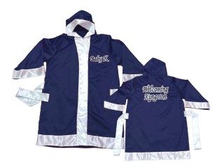 Customize Kanong Boxing Fight Robe : KNFIRCUST-002-Navy