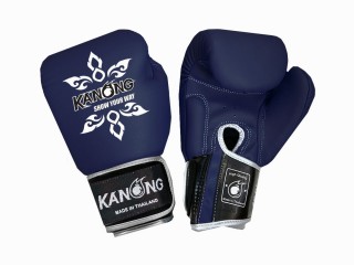 Kanong Real Leather Boxing Gloves : Navy