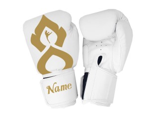 Customize White Boxing Gloves : KNGCUST-067