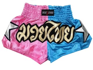 Boxsense Kids Boxing Shorts : BXSKID-006 Pink/Skyblue