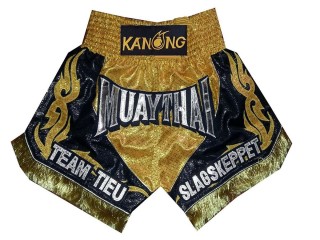 Personalized Gold Boxing Trunks : KNBXCUST-2010