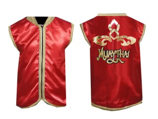 Custom Ring Fight Cornerman Jacket : Red Lai Thai