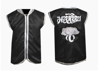 Custom Ring Fight Cornerman Jacket : Black Elephant