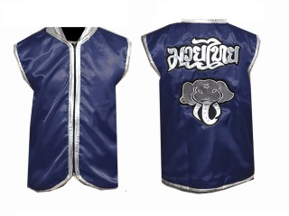 Custom Ring Fight Cornerman Jacket : Navy Elephant