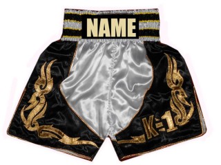 Personalized White Boxing Trunks : KNBSH-013