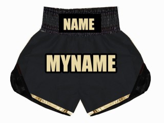 Custom Kids Boxing Shorts, Customize Kids Boxing Trunks  : KNBSH-022-Black